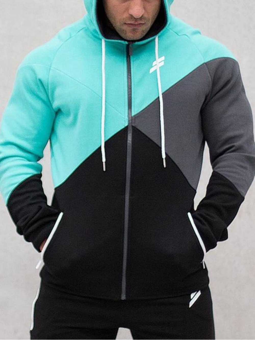 DOYOUEVEN active street wear hoodie retro long sleeve Sherpa fitness slim jacket